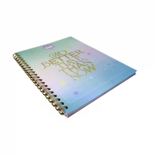 Cuaderno Argollado Durabook Platino Grande Kiut 80 Hojas Cuadriculado  No Better Time