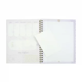 Cuaderno Argollado Durabook Platino Grande Kiut 80 Hojas Linea Corriente  Emuna