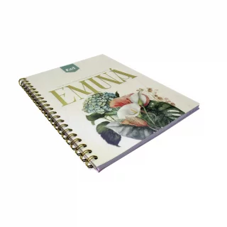 Cuaderno Argollado Durabook Platino Grande Kiut 80 Hojas Linea Corriente  Emuna