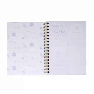 Cuaderno Argollado Durabook Platino Mediano Kiut 80 Hojas Cuadriculado  One Thing