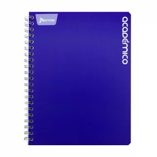 Cuaderno Argollado Grande 80 Hojas Cuadriculado Academico - Azul Rey