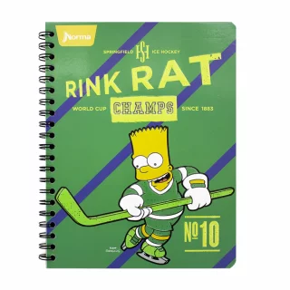 Cuaderno Argollado Grande 80 Hojas Cuadriculado Los Simpsons - Rink Rat