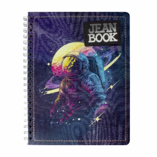 Cuaderno Argollado Grande 80 Hojas Linea Corriente Jean Book - Astronauta