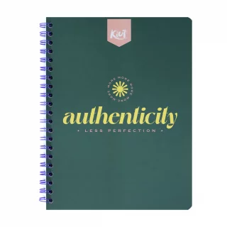 Cuaderno argollado pequeño 80 hojas cuadriculado Kiut authenticity verde 1