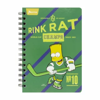 Cuaderno Argollado Pequeño 80 Hojas Cuadriculado Los Simpsons - Rink Rat