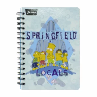 Cuaderno Argollado Pequeño 80 Hojas Cuadriculado Los Simpsons - Springfield Locals