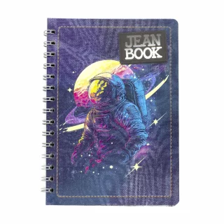Cuaderno Argollado Pequeño 80 Hojas Linea Corriente Jean Book - Astronauta