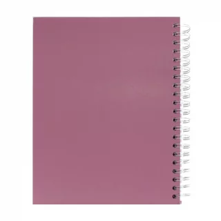 Cuaderno Argollado Tapa Dura  Grande  7 Materias Cuadriculado Norma Cuero  - Sideral Rosa Planetas