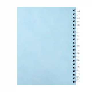 Cuaderno Argollado tapa dura  grande Multimateria 7M Cuadriculado Norma Cuero - Fiammin Azul Claro