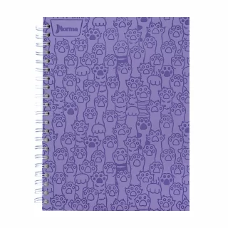 Cuaderno Argollado tapa dura grande Multimateria 7M Cuadriculado Norma Cuero - Majestic Morado