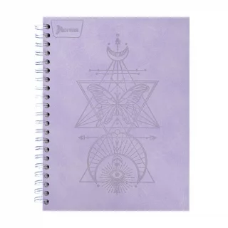 Cuaderno Argollado tapa dura  grande Multimaterias 7M Cuadriculado Norma Cuero - Fiammin Lila