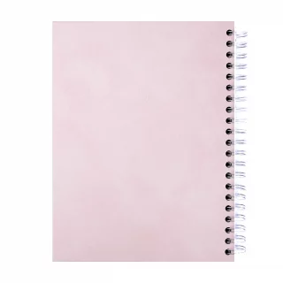 Cuaderno Argollado tapa dura  grande Multimaterias 7M Cuadriculado Norma Cuero - Fiammin Rosa