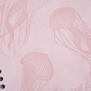 Cuaderno Argollado tapa dura  grande Multimaterias 7M Cuadriculado Norma Cuero - Fiammin Rosa