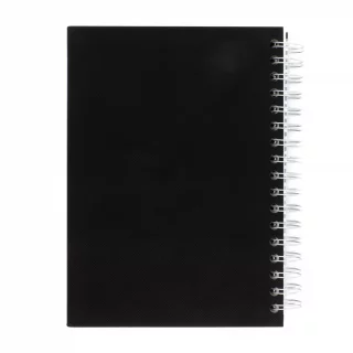 Cuaderno Argollado Tapa Dura  Mediano  7 Materias Cuadriculado Norma Cuero  - Nadir Negro Nobody