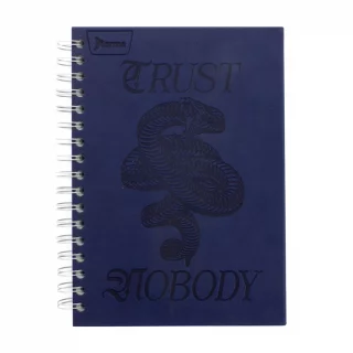 Cuaderno Argollado Tapa Dura  Mediano  7 Materias Cuadriculado Norma Cuero  - Vivella Azul Nobody