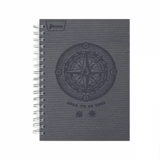 Cuaderno Argollado tapa dura  mediano Multimateria 7M Linea Corriente Norma Cuero - Corduroy Gris