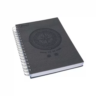 Cuaderno Argollado tapa dura  mediano Multimateria 7M Linea Corriente Norma Cuero - Corduroy Gris