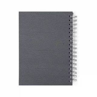 Cuaderno Argollado tapa dura  mediano Multimateria 7M Linea Corriente Norma Cuero - Corduroy Gris
