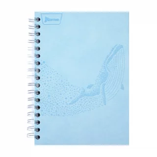 Cuaderno Argollado tapa dura  mediano Multimateria 7M Linea Corriente Norma Cuero - Fiammin Azul