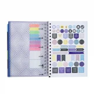 Cuaderno Argollado tapa dura  mediano Multimateria 7M Linea Corriente Norma Cuero - Fiammin Azul