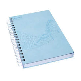 Cuaderno Argollado tapa dura  mediano Multimateria 7M Linea Corriente Norma Cuero - Fiammin Azul