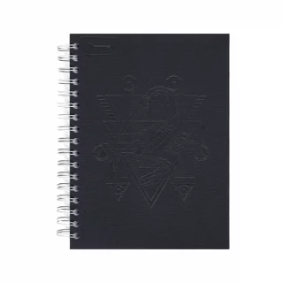 Cuaderno Argollado tapa dura  mediano Multimateria 7M Linea Corriente Norma Cuero - Graffio Negro