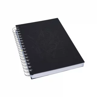 Cuaderno Argollado tapa dura  mediano Multimateria 7M Linea Corriente Norma Cuero - Graffio Negro
