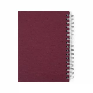 Cuaderno Argollado tapa dura  mediano Multimateria 7M Linea Corriente Norma Cuero - Graffio Vino