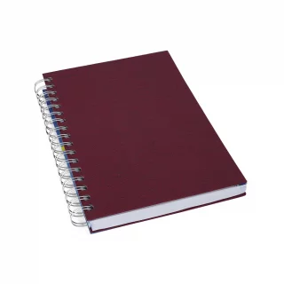 Cuaderno Argollado tapa dura  mediano Multimateria 7M Linea Corriente Norma Cuero - Graffio Vino