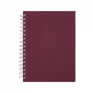 Cuaderno Argollado tapa dura  mediano Multimateria 7M Linea Corriente Norma Cuero - Graffio Vino
