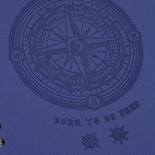 Cuaderno Argollado tapa dura  mediano Multimateria 7M Linea Corriente Norma Cuero - Majestic Azul