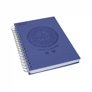 Cuaderno Argollado tapa dura  mediano Multimateria 7M Linea Corriente Norma Cuero - Majestic Azul