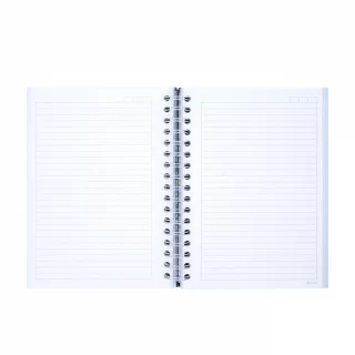 Cuaderno Argollado tapa dura  mediano Multimateria 7M Linea Corriente Norma Cuero - Majestic Gris