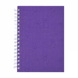 Cuaderno Argollado tapa dura  mediano Multimateria 7M Linea Corriente Norma Cuero - Majestic Morado