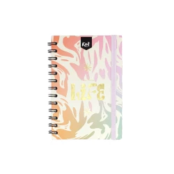 Cuaderno Argollado Tapa Dura Cuadrado 80 hojas Linea Corriente Kiut Diferenciado Life
