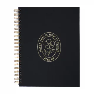 Cuaderno argollado tapa dura cuero grande 5M mixto Kiut maybe this is how