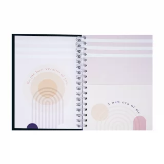 Cuaderno argollado tapa dura femenino mediano 175 hojas 7M cuadriculado X-presarte - vision