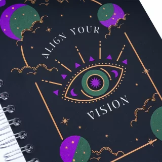 Cuaderno argollado tapa dura femenino mediano 175 hojas 7M cuadriculado X-presarte - vision