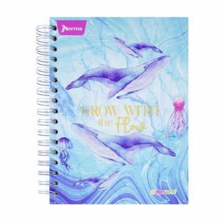 Cuaderno argollado tapa dura femenino mediano 7M cuadriculado X-presarte - grow in the flow