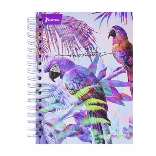 Cuaderno argollado tapa dura femenino mediano 7M cuadriculado X-presarte - live in the moment