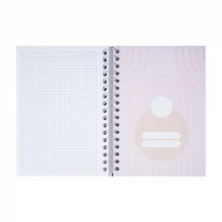 Cuaderno argollado tapa dura femenino mediano 7M cuadriculado X-presarte - live in the moment