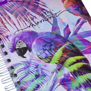 Cuaderno argollado tapa dura femenino mediano 7M cuadriculado X-presarte - live in the moment