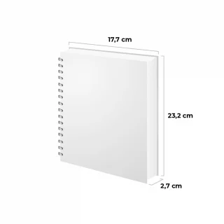 Cuaderno argollado tapa dura femenino mediano 7M cuadriculado X-presarte - live in the moment