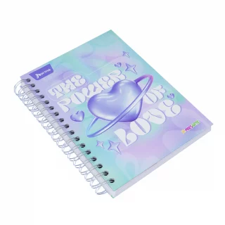 Cuaderno argollado tapa dura femenino mediano 7M cuadriculado X-presarte - the power of love