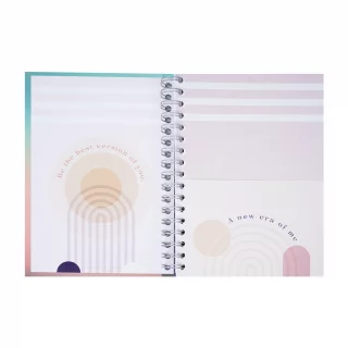 Cuaderno argollado tapa dura femenino mediano 7M cuadriculado X-presarte - vibra bonito
