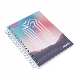 Cuaderno argollado tapa dura femenino mediano 7M cuadriculado X-presarte - vibra bonito