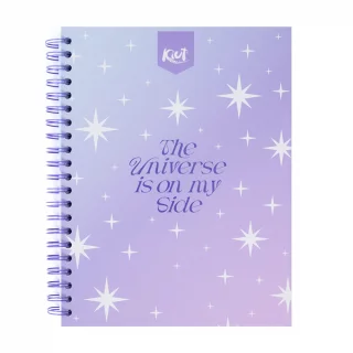 Cuaderno argollado tapa dura grande 5 Materias cuadriculado Kiut my soul speaks