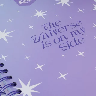 Cuaderno argollado tapa dura grande 5 Materias cuadriculado Kiut my soul speaks
