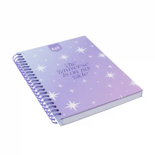 Cuaderno argollado tapa dura grande 5 Materias cuadriculado Kiut my soul speaks