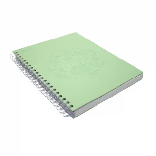 Cuaderno Argollado Tapa Dura Grande 7 Materias Cuadriculado Norma Cuero Femenino-Sideral Verde Ocean